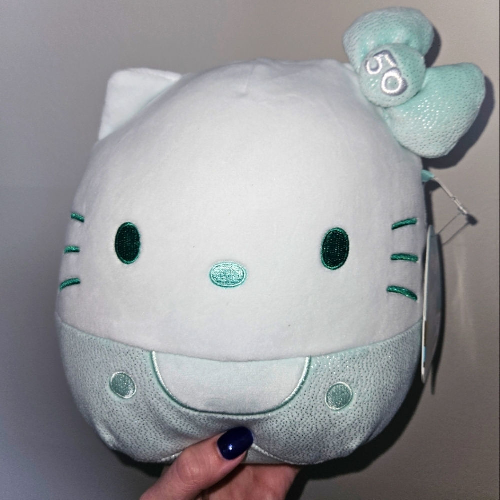 NWT Hello Kitty Sanrio 50th Anniversary Edition 8" Squishmallow Mint Green